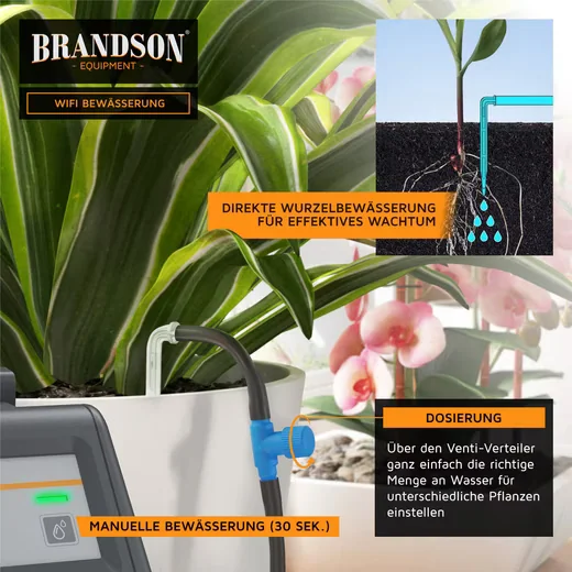 Brandson Bewässerungssteuerung WLAN mit App, Wassermenge regelbar