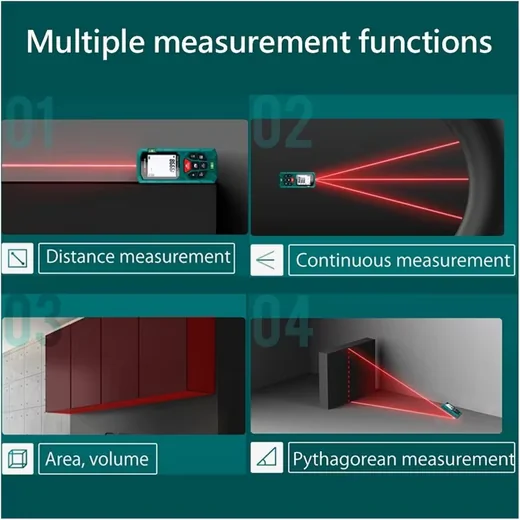 ATHLIX Laser-Entfernungsmesser 120 m Digitales Distanzmessgerät