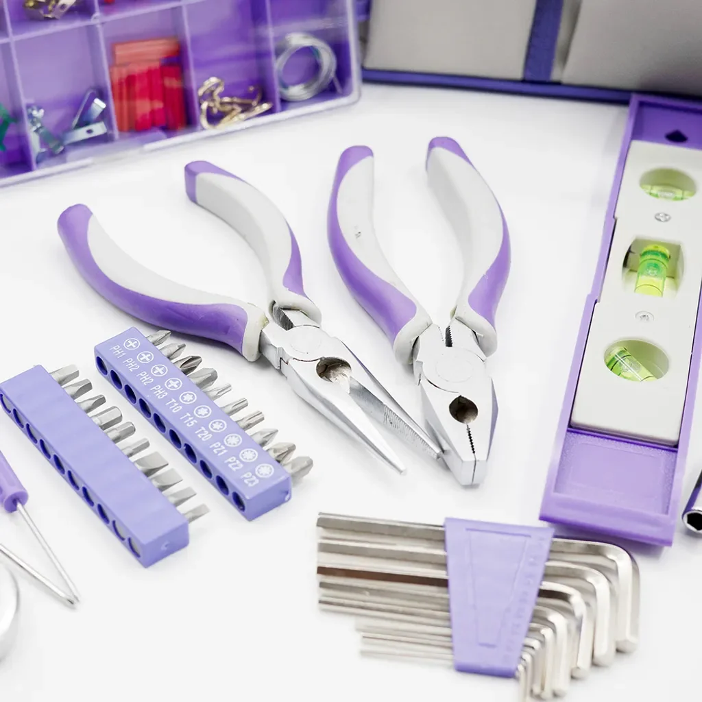 Ping-Handel P und K 141-teiliges Werkzeugset lila mit Tasche