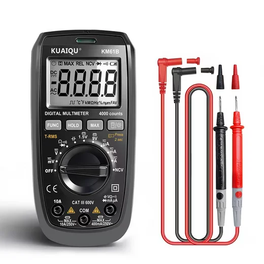 BBWL Digital Multimeter 600V AC/DC mit NCV, LED-Taschenlampe, LCD-Hold