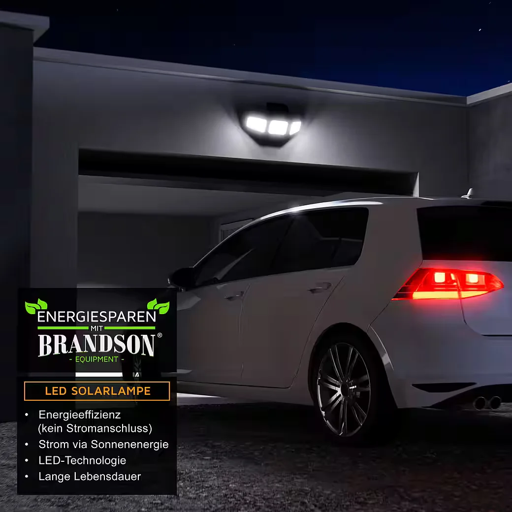 Brandson LED Solarleuchte, PIR-Sensor, 120 LEDs, 500 lm, 6500K