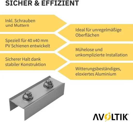 AVOLTIK C Profilverbinder PV Montageschiene Schienenverbinder