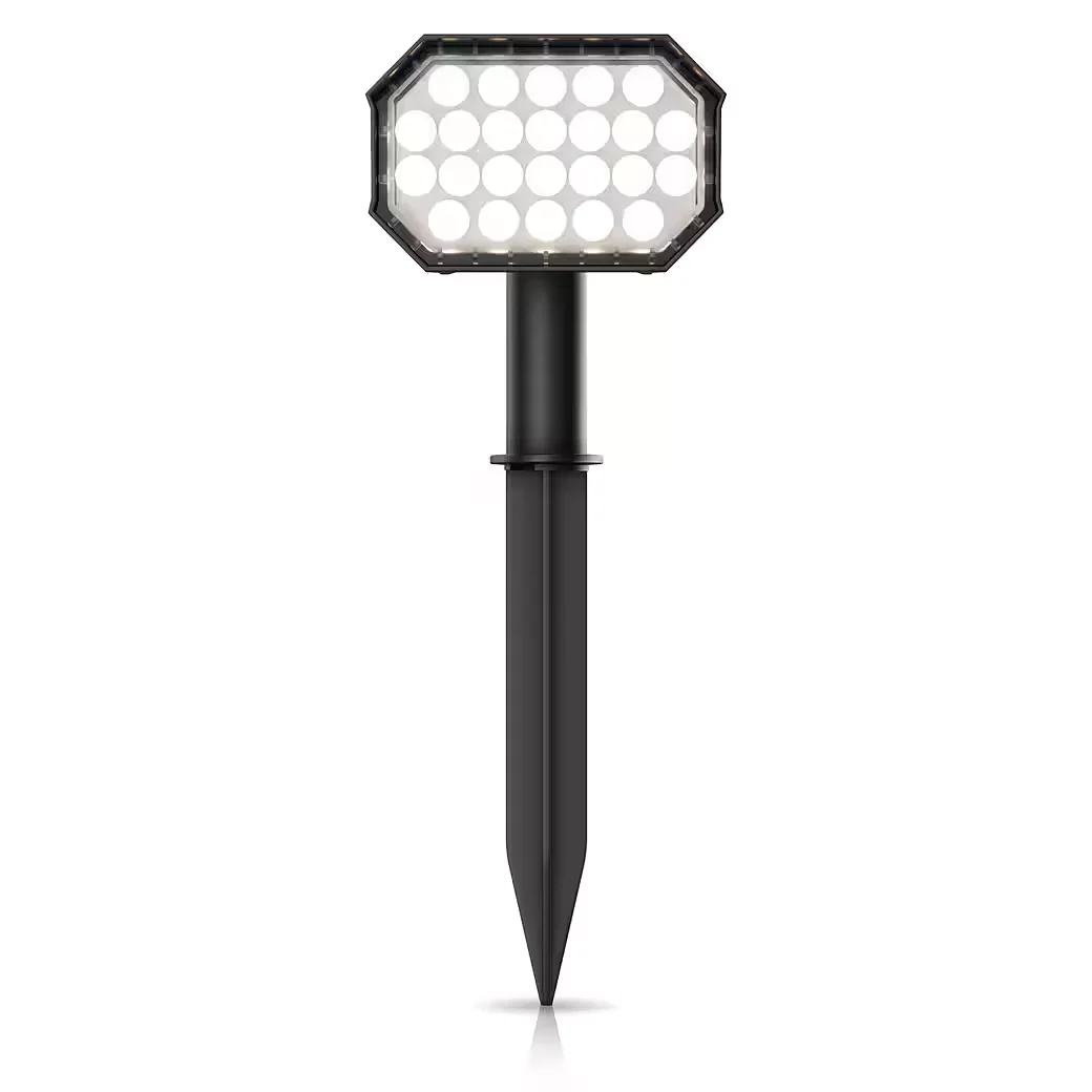 Brandson LED Solar Akku Gartenstrahler mit Erdspieß und Wandmontage
