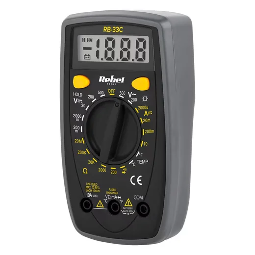 REBEL RB-33C Digital Multimeter AC/DC für Spannung und Strom