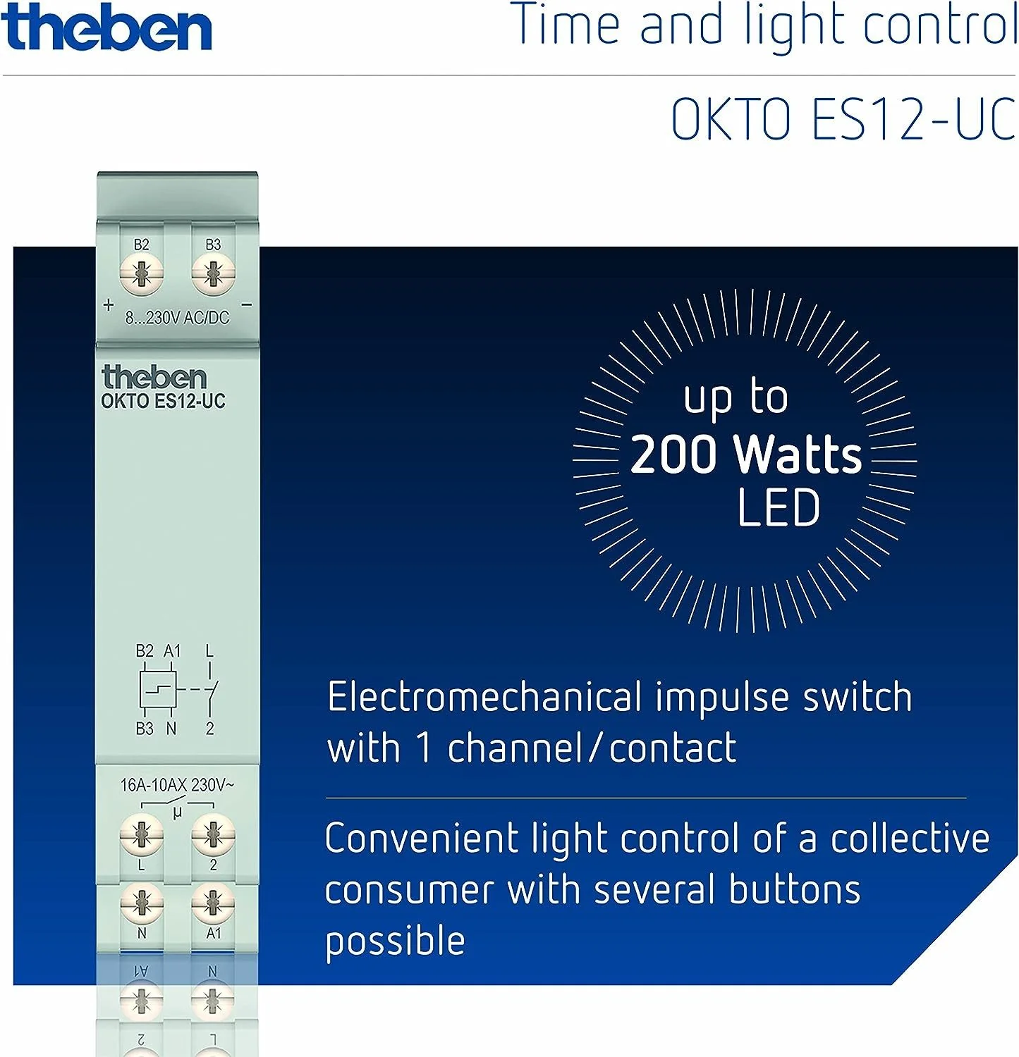 THEBEN OKTO ES12-UC 3120131 Stromstoßschalter Stromstoßrelais