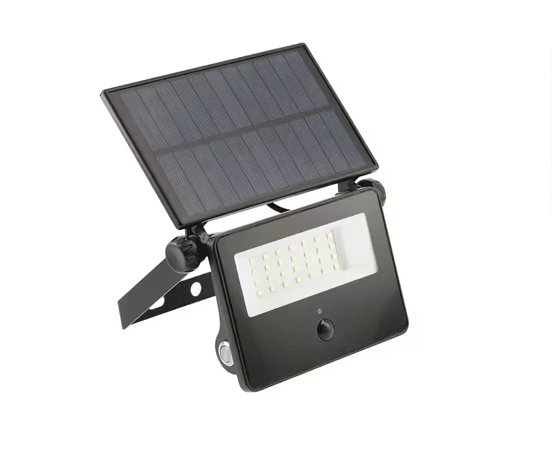 GTV LED Solarfluter 850 lm Außenleuchte mit Bewegungssensor kaltweiß