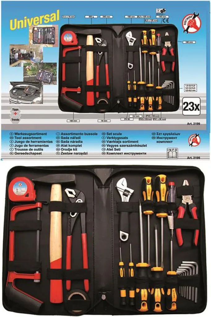 Kraftmann 2199 Werkzeugsortiment 23 teilig Werkzeugset