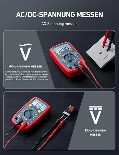 ASTROAI Digital Multimeter Volt Ohm Ampere Spannungsmesser Tester