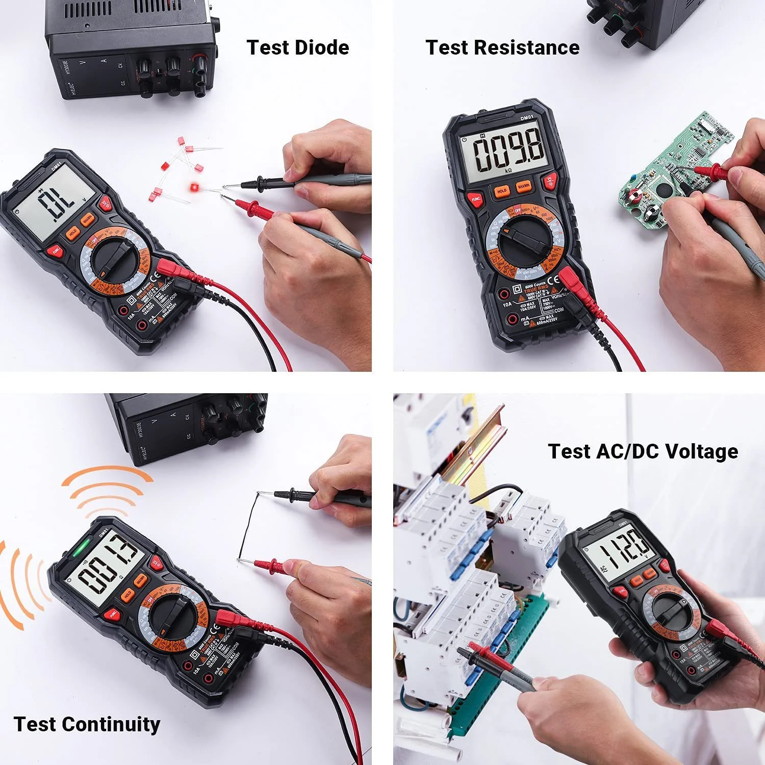 TACKLIFE Multimeter Messgerät für Spannung Strom und Widerstand