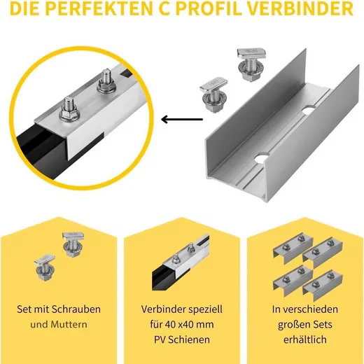 AVOLTIK C Profilverbinder PV Montageschiene Schienenverbinder