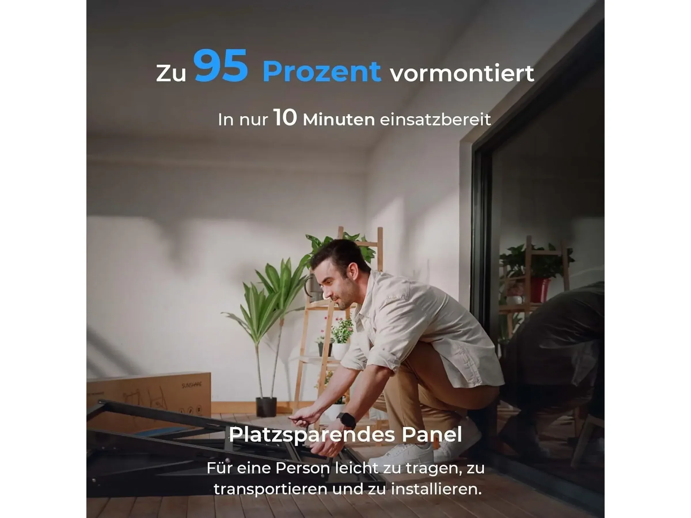 SUNSHARE Halterung für Balkongeländer Balkonkraftwerk einfache Montage