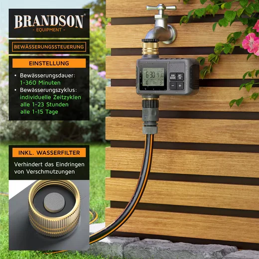 Brandson Bewässerungssteuerung digital mit LCD Wasserzeitschaltuhr