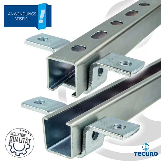 tecuro Schienensystem-Verbinder für Montage-, Loch- und Profilschiene
