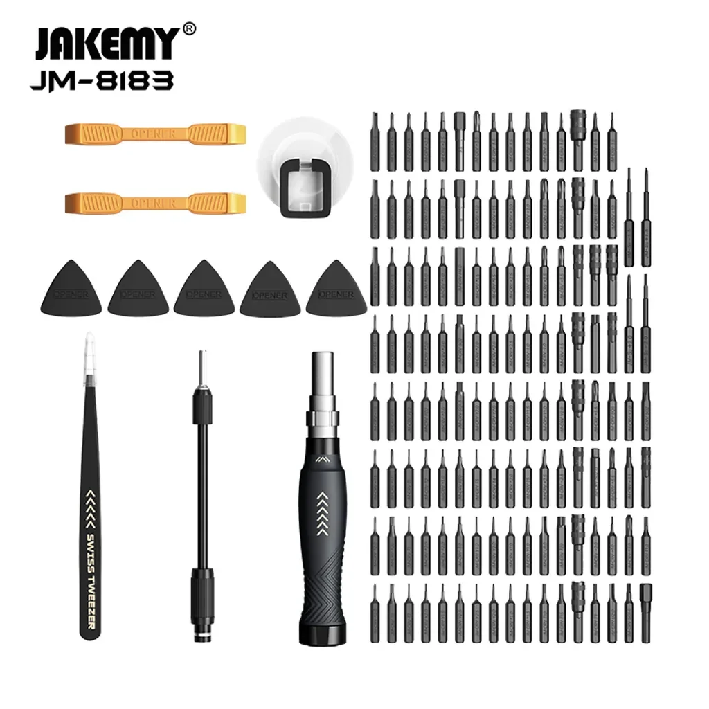 INSMA Jakemy Präzisions-Schraubendreher Set 145-tlg. mit 132 CR-V Bits